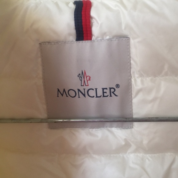 Moncler kids goat fur trim padded hooded coat